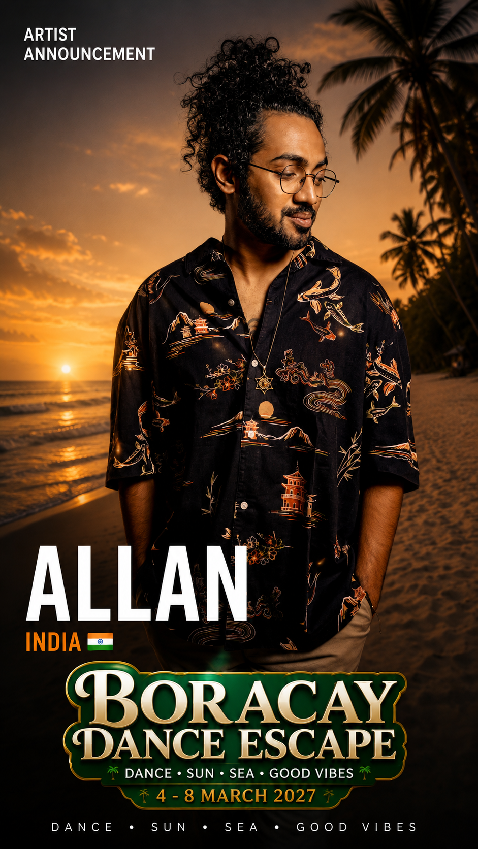 Allan from India, Urbankiz and Kizomba teacher at Boracay Dance Escape