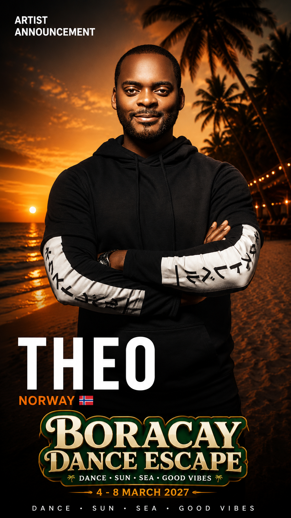 Theo from Norway, Kizomba and Semba teacher at Boracay Dance Escape